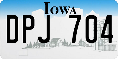 IA license plate DPJ704