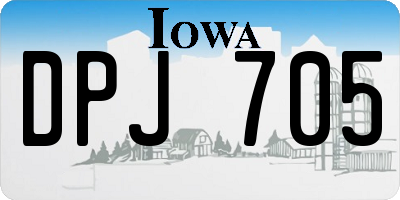 IA license plate DPJ705