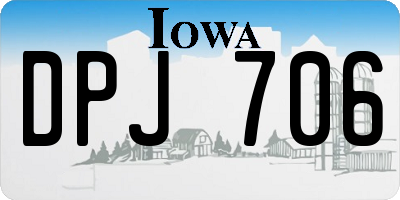 IA license plate DPJ706