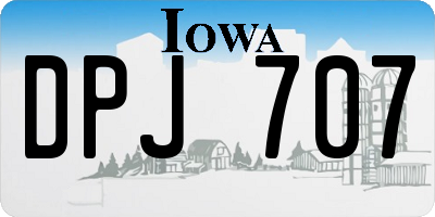 IA license plate DPJ707