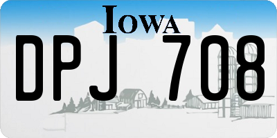 IA license plate DPJ708