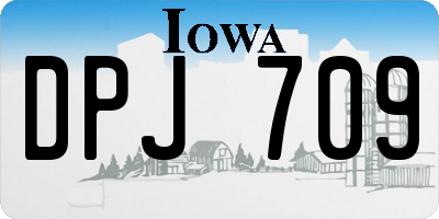 IA license plate DPJ709