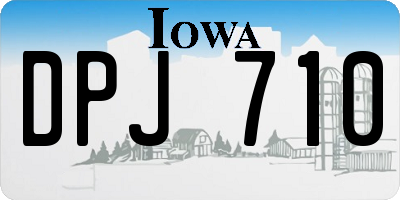 IA license plate DPJ710