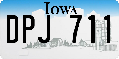 IA license plate DPJ711