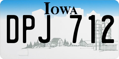 IA license plate DPJ712
