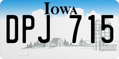 IA license plate DPJ715