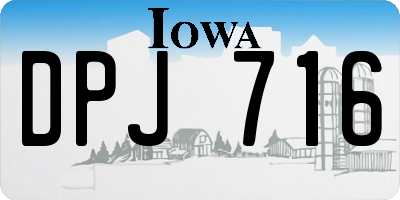 IA license plate DPJ716