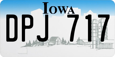 IA license plate DPJ717