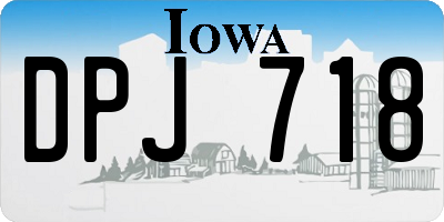 IA license plate DPJ718