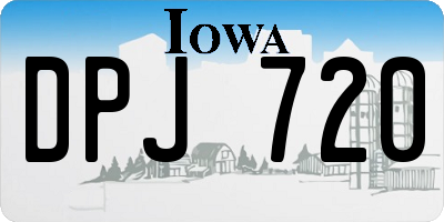 IA license plate DPJ720