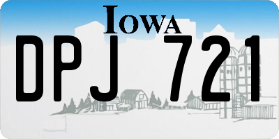 IA license plate DPJ721