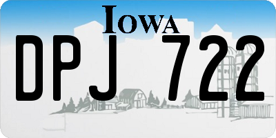 IA license plate DPJ722