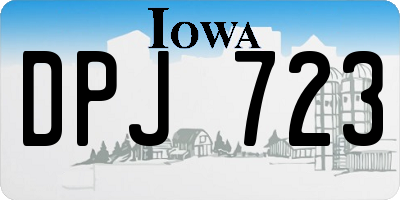 IA license plate DPJ723