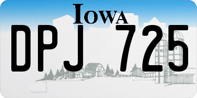 IA license plate DPJ725