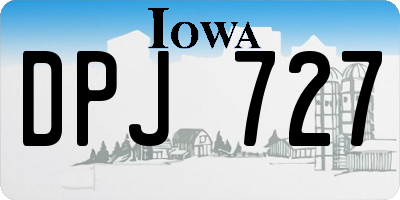 IA license plate DPJ727