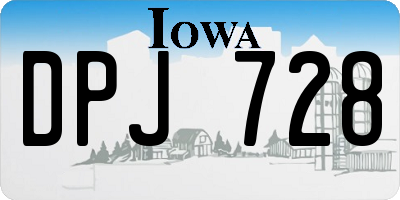 IA license plate DPJ728