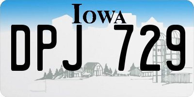 IA license plate DPJ729