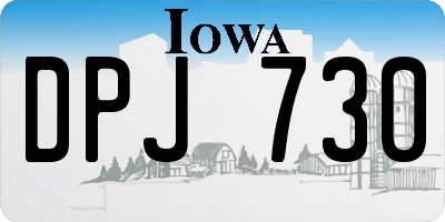 IA license plate DPJ730