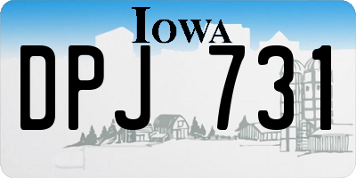 IA license plate DPJ731