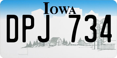 IA license plate DPJ734