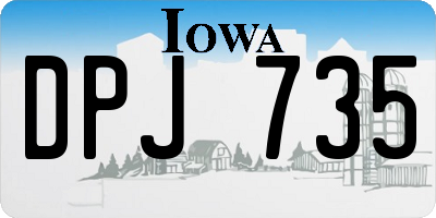 IA license plate DPJ735