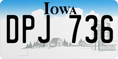IA license plate DPJ736