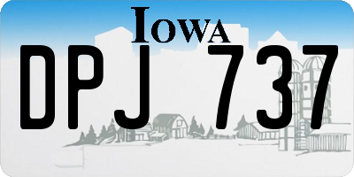 IA license plate DPJ737