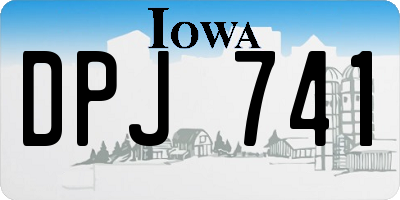 IA license plate DPJ741