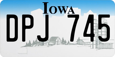 IA license plate DPJ745
