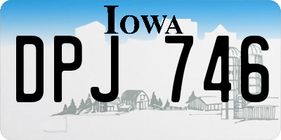 IA license plate DPJ746