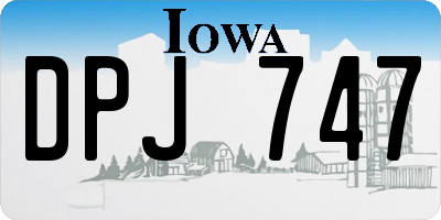 IA license plate DPJ747