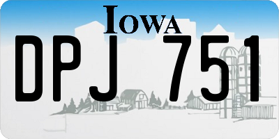IA license plate DPJ751