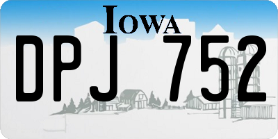 IA license plate DPJ752