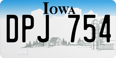 IA license plate DPJ754