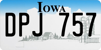 IA license plate DPJ757