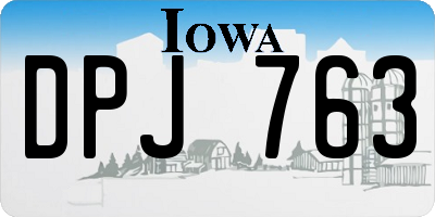 IA license plate DPJ763