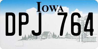 IA license plate DPJ764