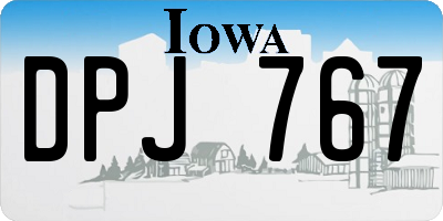 IA license plate DPJ767