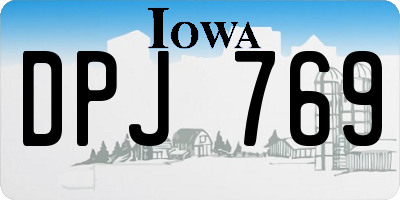 IA license plate DPJ769