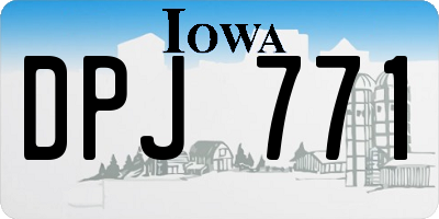 IA license plate DPJ771