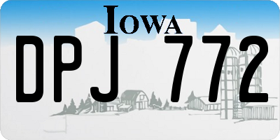 IA license plate DPJ772