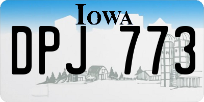 IA license plate DPJ773