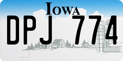 IA license plate DPJ774