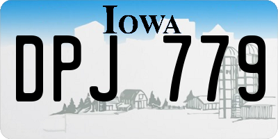 IA license plate DPJ779