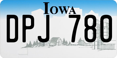 IA license plate DPJ780