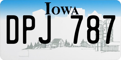 IA license plate DPJ787