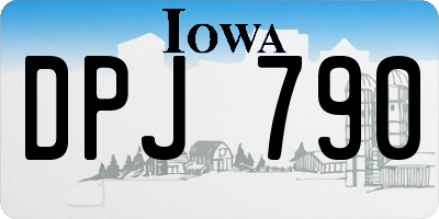 IA license plate DPJ790