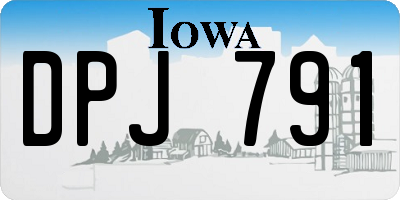 IA license plate DPJ791