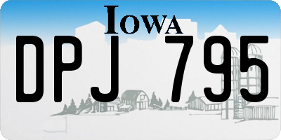 IA license plate DPJ795