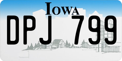 IA license plate DPJ799